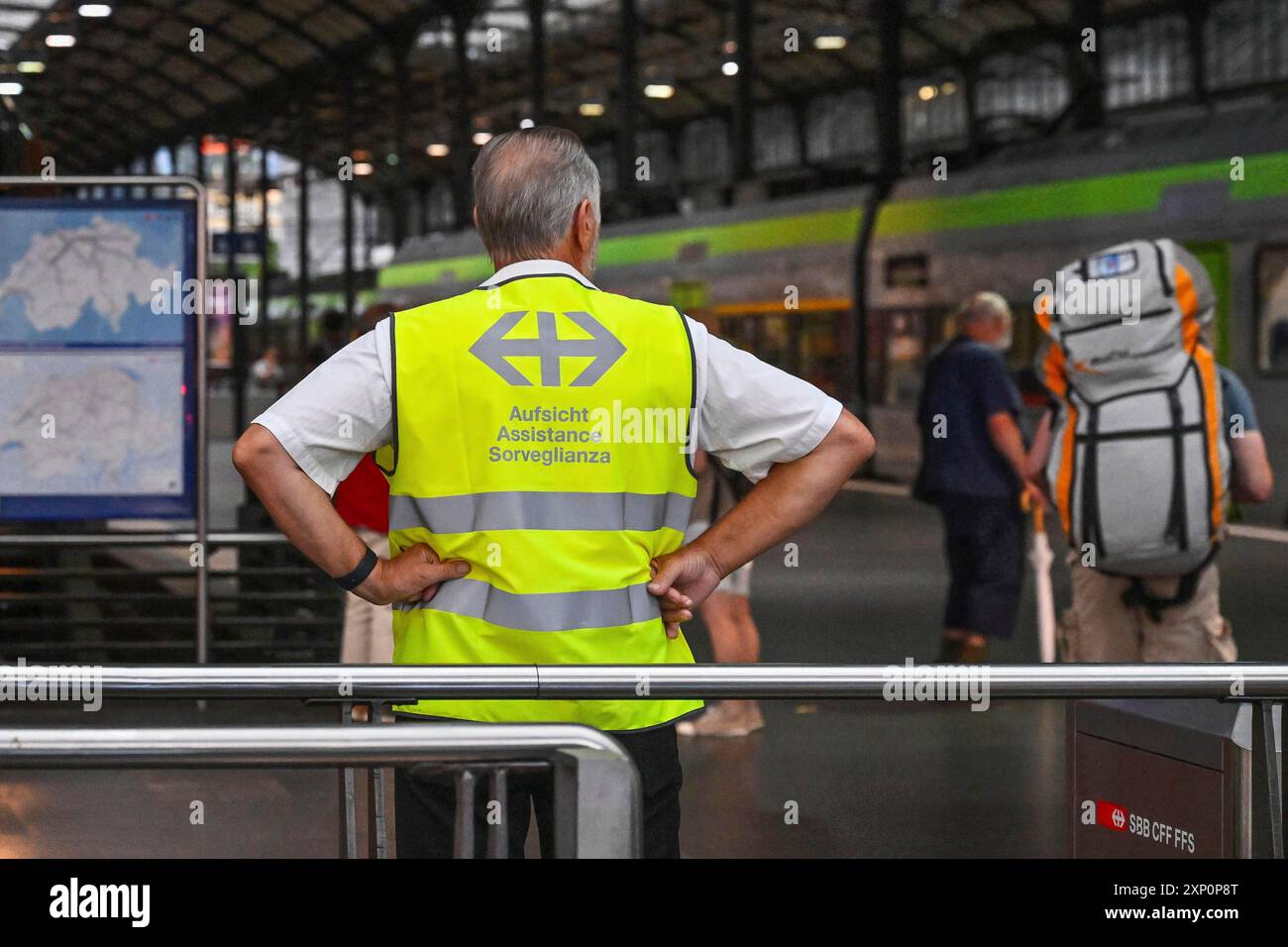 Supervisione della stazione ferroviaria FFS Foto Stock