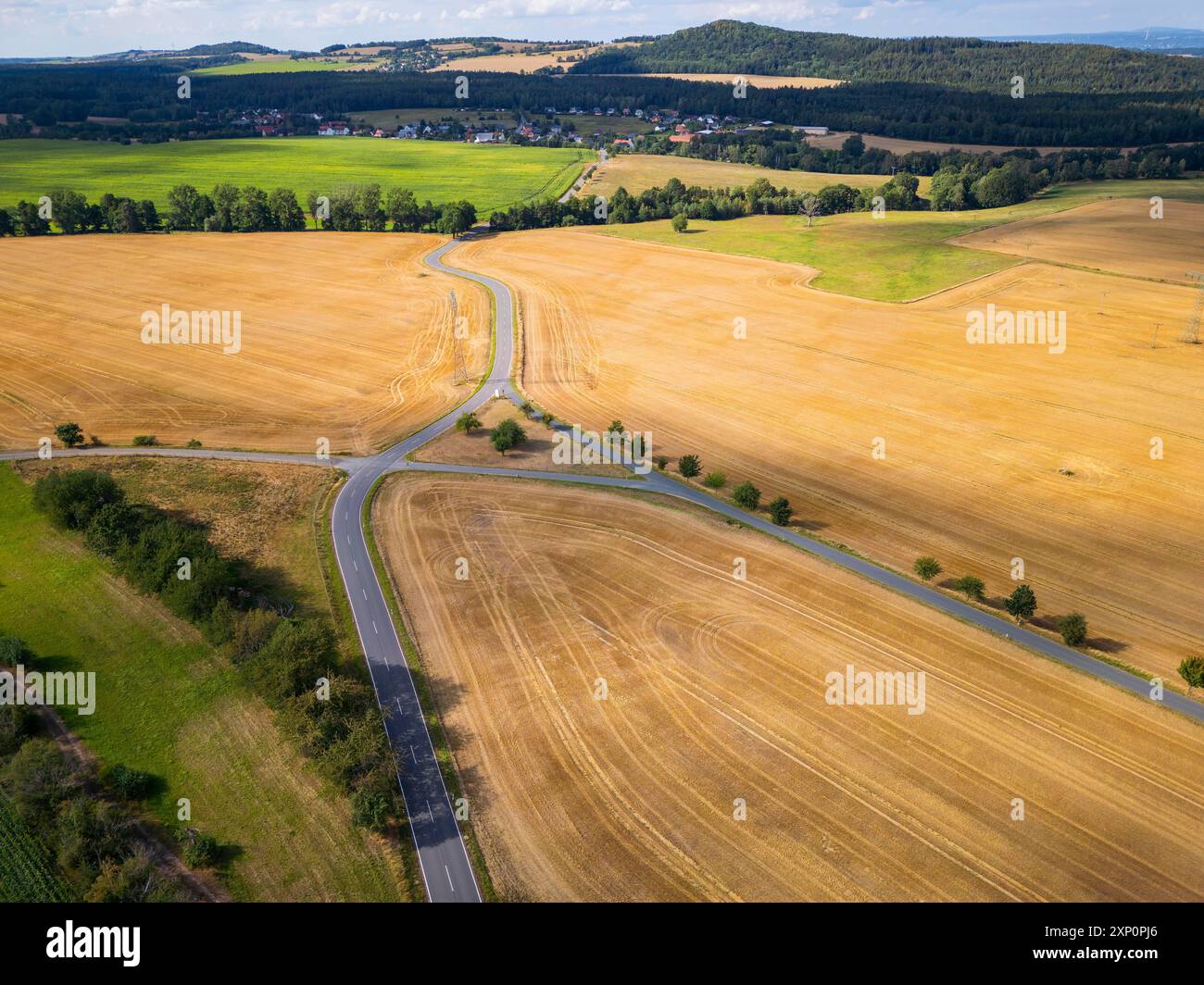Reinhardtsgrimma è un distretto della città di Glashuette nel distretto di Saechsische Schweiz-Osterzgebirge nello Stato libero di Sassonia. Raccolto Foto Stock