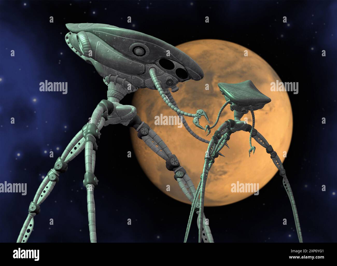 Robot da combattimento, illustrazione. Foto Stock