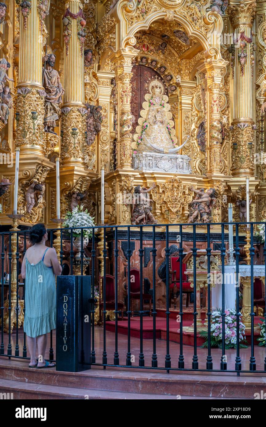 Vergine di El Rocio, Ermita de la Virgen del Rocio, El Rocio, Huelva, Andalusia, Spagna Foto Stock