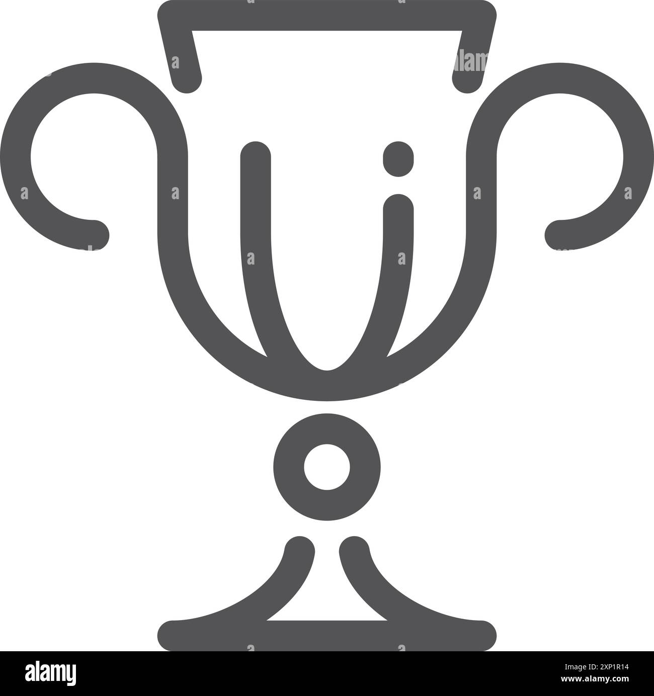 Icona della linea della coppa del trofeo. Premio del vincitore del campionato Illustrazione Vettoriale