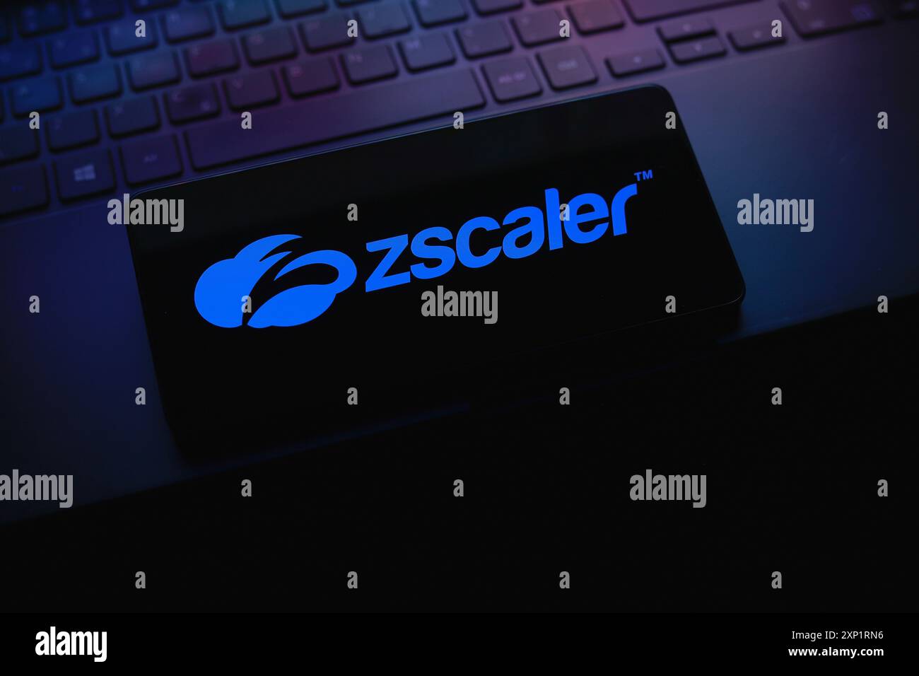 Paraguay. 3 agosto 2024. In questa immagine, il logo Zscaler viene visualizzato sullo schermo di uno smartphone. (Foto di Jaque Silva/SOPA Images/Sipa USA) *** esclusivamente per notizie editoriali *** credito: SIPA USA/Alamy Live News Foto Stock