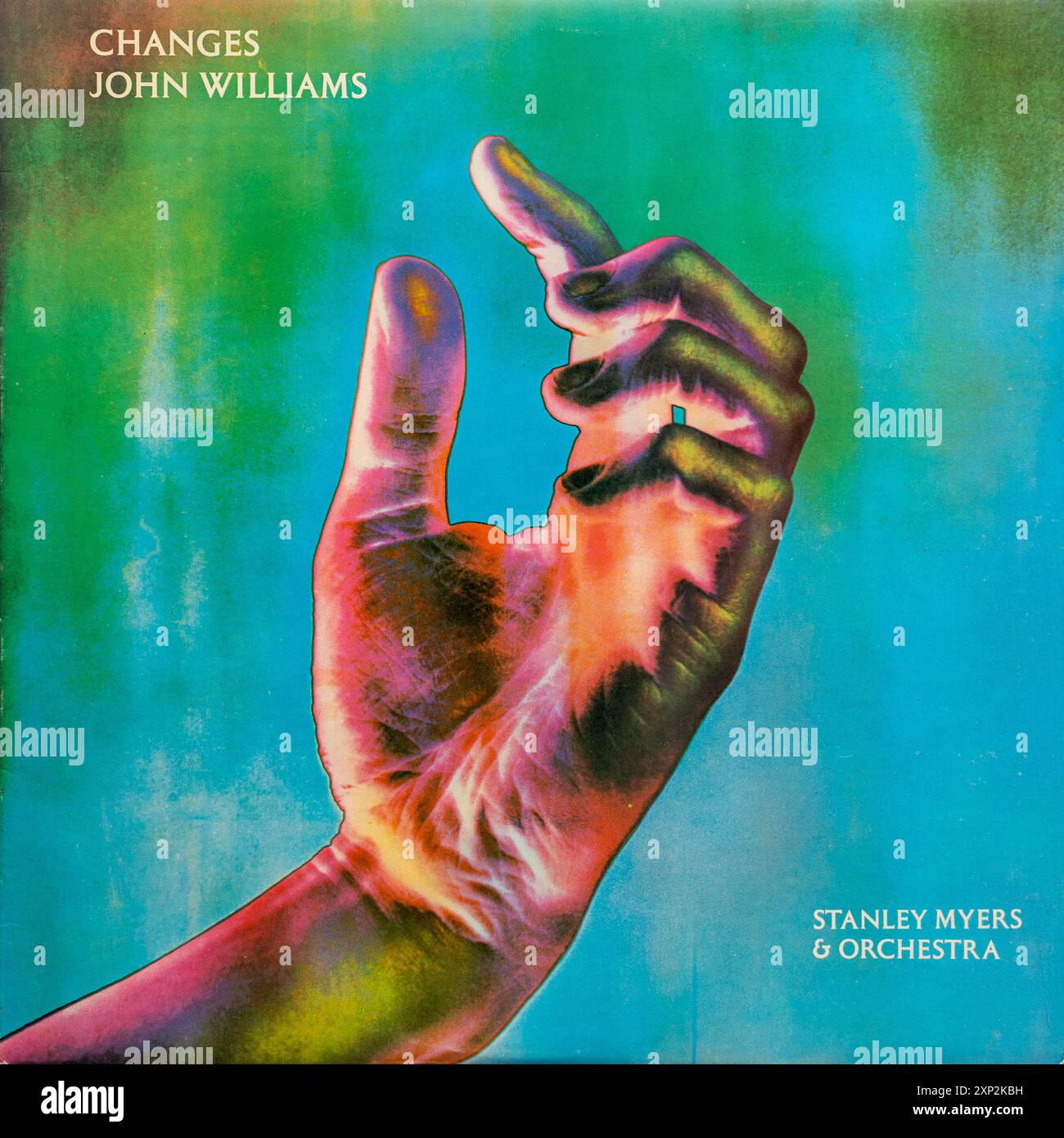Cambia la copertina dell'album, disco in vinile del chitarrista classico John Williams Foto Stock