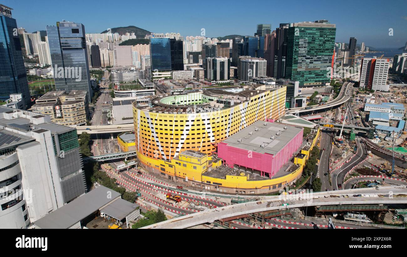 Il Kowloon Bay International Trade Exhibition Centre, pervio chiamato HK International Trade Exhibition Centre, uno dei più grandi luoghi di HK, è stato chiuso Foto Stock