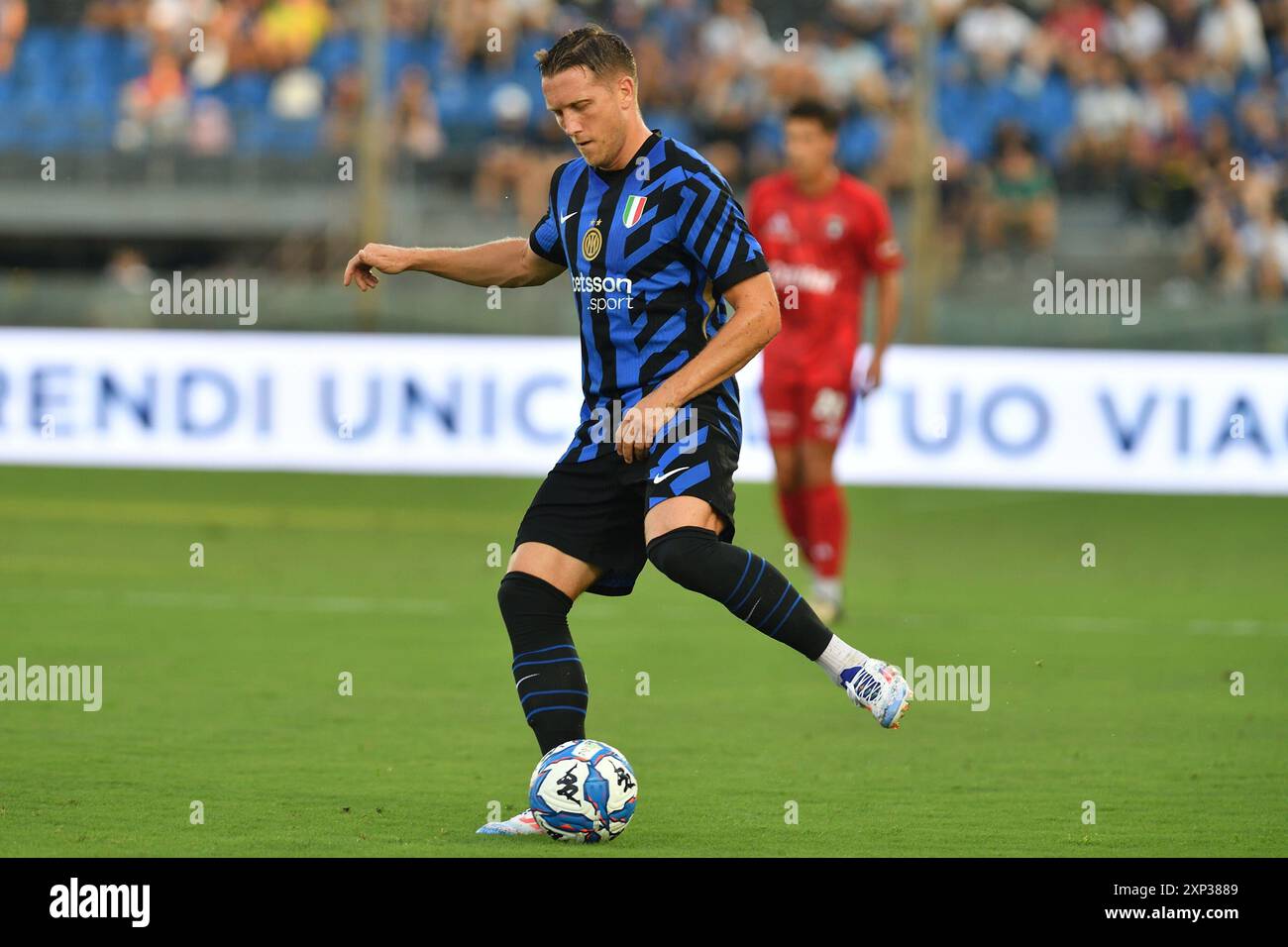 Piotr Zielinski (Inter) durante il Pisa SC vs Inter - FC Internazionale, partita amichevole di calcio a Pisa, Italia, 2 agosto 2024 Foto Stock