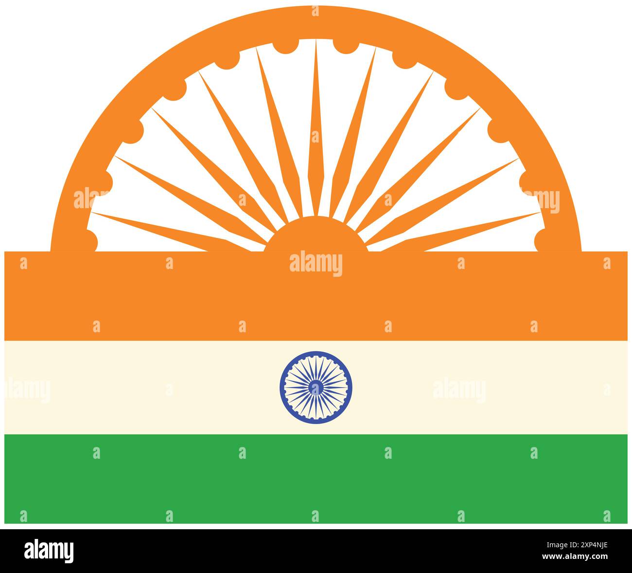 Buon giorno dell'indipendenza 15 agosto, giorno della libertà dell'India. Buon giorno dell'indipendenza in India celebrazione il mese di agosto Illustrazione Vettoriale