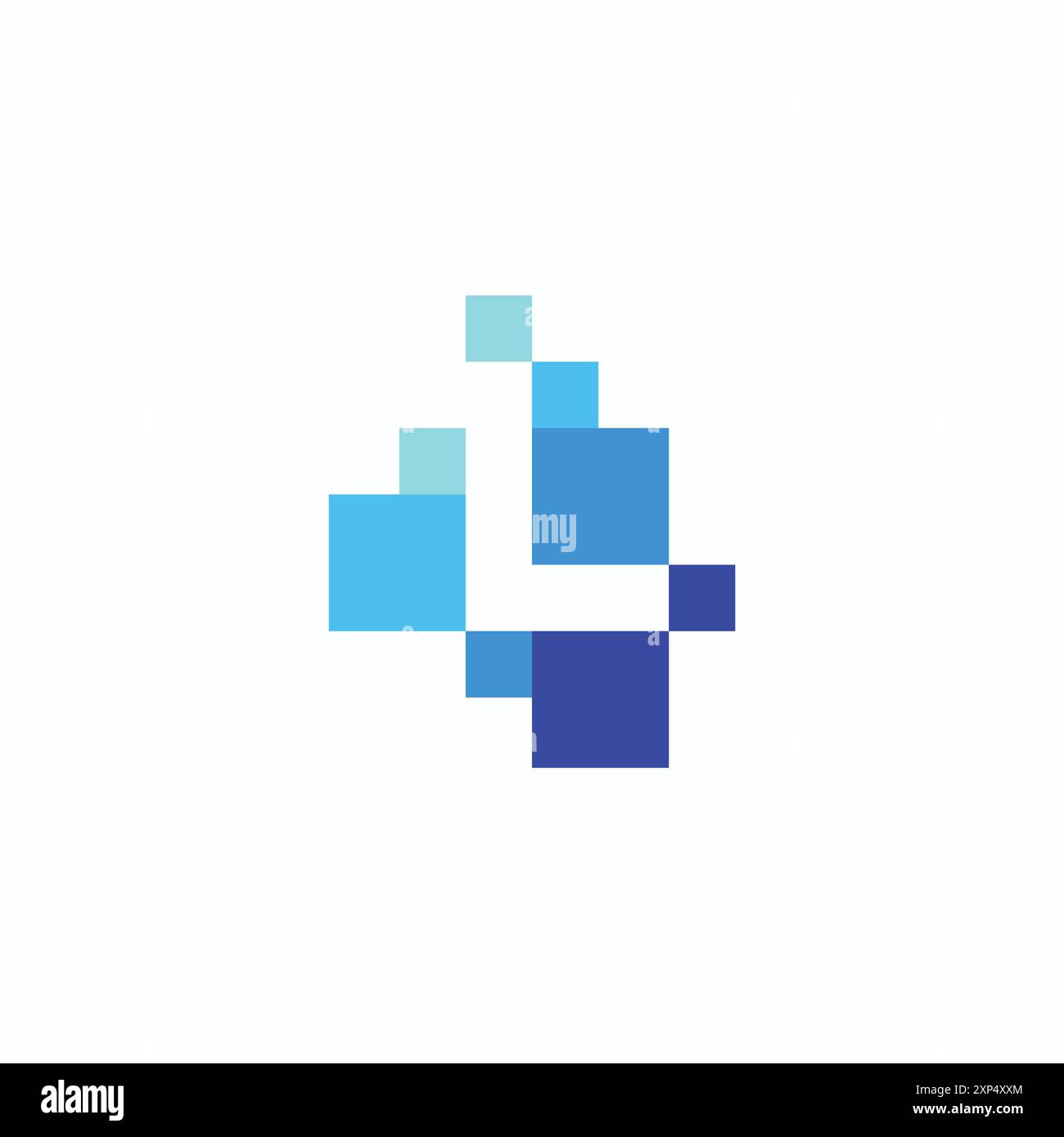 Logo Letter L Creative Technology Modern Data pixel. Illustrazione vettoriale Illustrazione Vettoriale