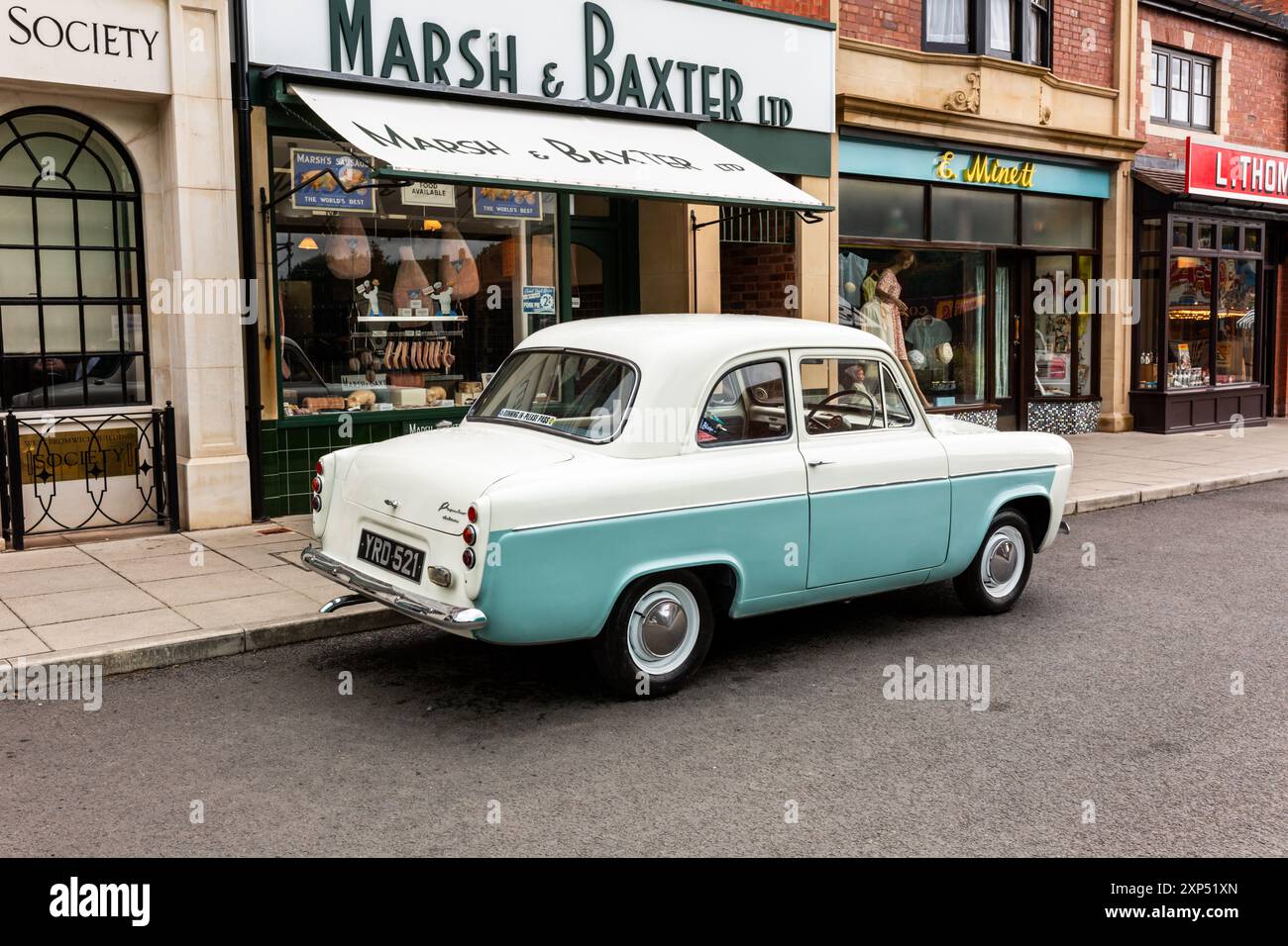 Ford Popular car, Black Country Living Museum, Dudley, Regno Unito. 2024 Foto Stock