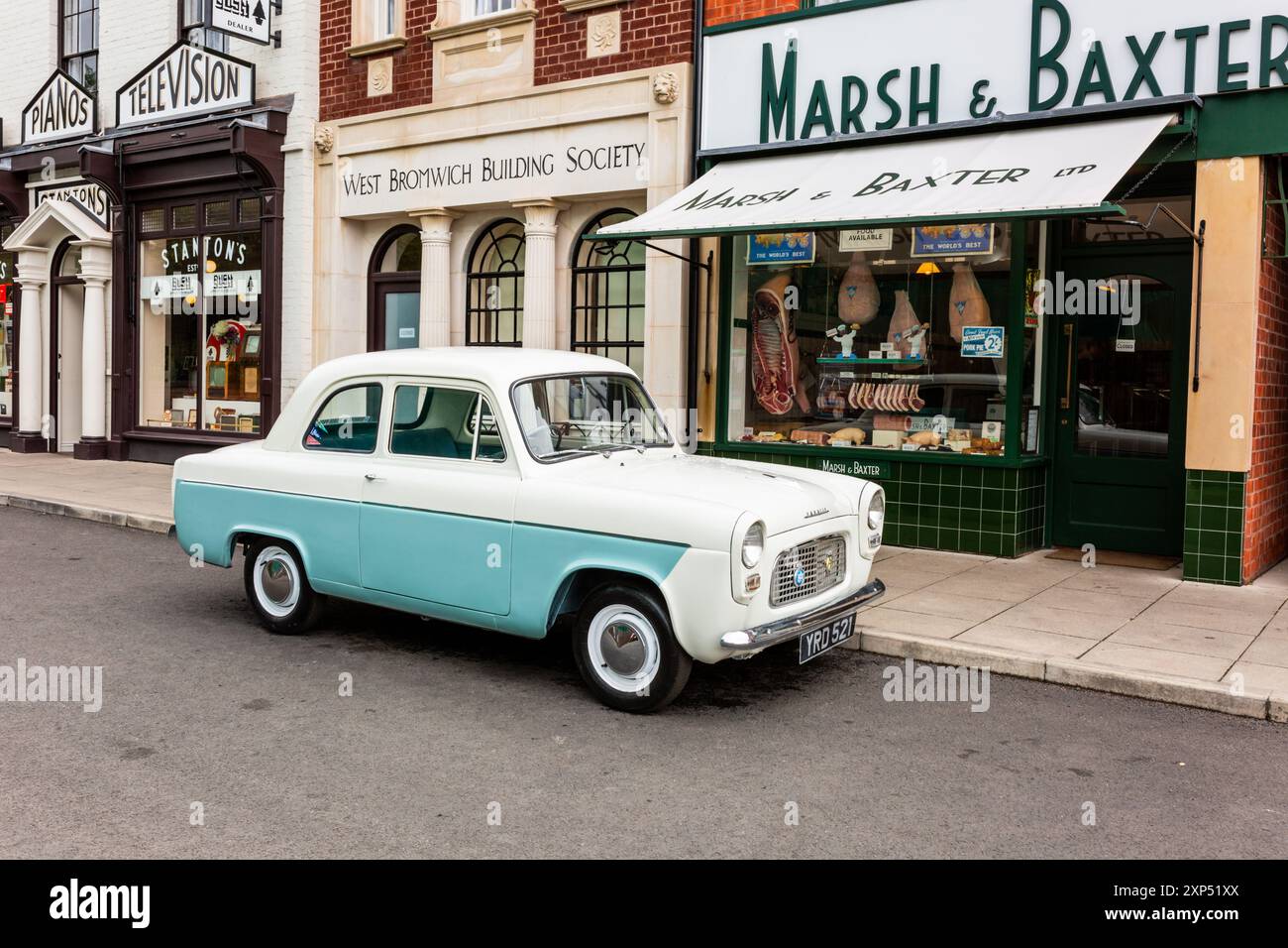 Ford Popular car, Black Country Living Museum, Dudley, Regno Unito. 2024 Foto Stock