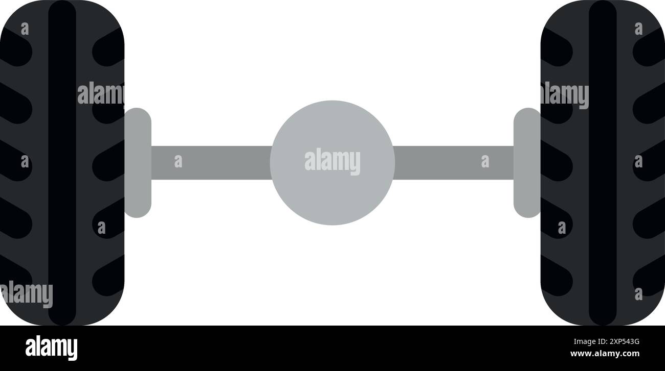 Assale ruota. Icona del colore della parte della trasmissione meccanica Illustrazione Vettoriale