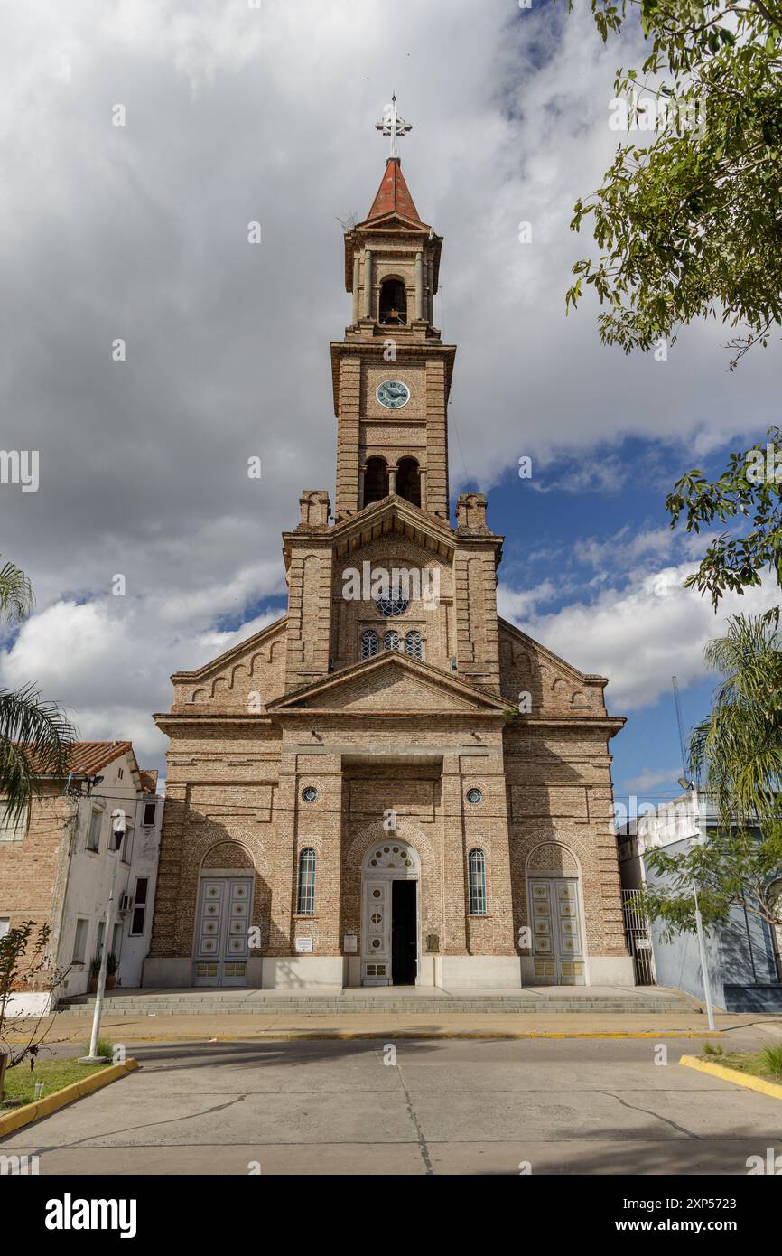 Facciata della Chiesa dell'Immacolata Concezione a Reconquista, Santa Fe, Argentina. Foto Stock
