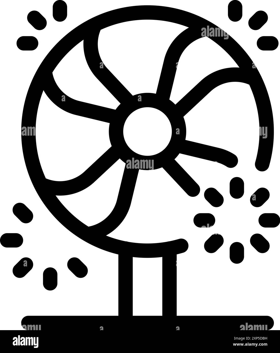 Ruota panoramica che gira con luci lampeggianti in un parco divertimenti Illustrazione Vettoriale