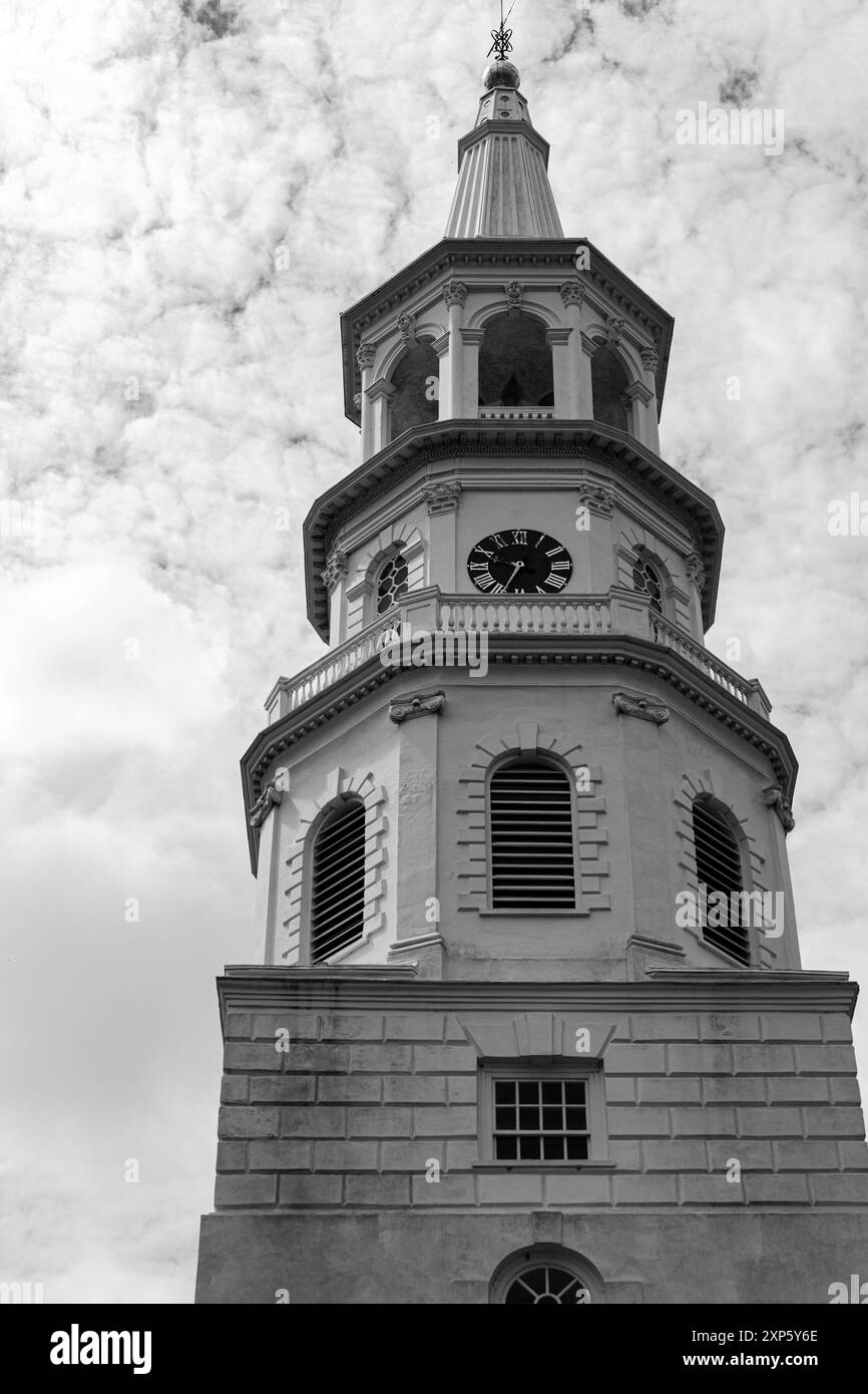 St. Michael's Church nel quartiere storico di Charleston, South Carolina Foto Stock