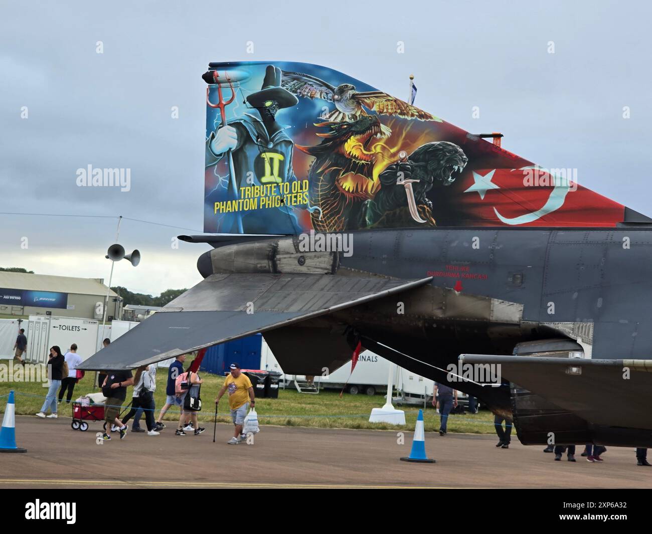 RAF Fairford, Regno Unito. 20 luglio 2024. Decorato turco McDonnell Douglas F-4 Phantom in mostra statica al Royal International Air Tattoo 2024. Foto Stock