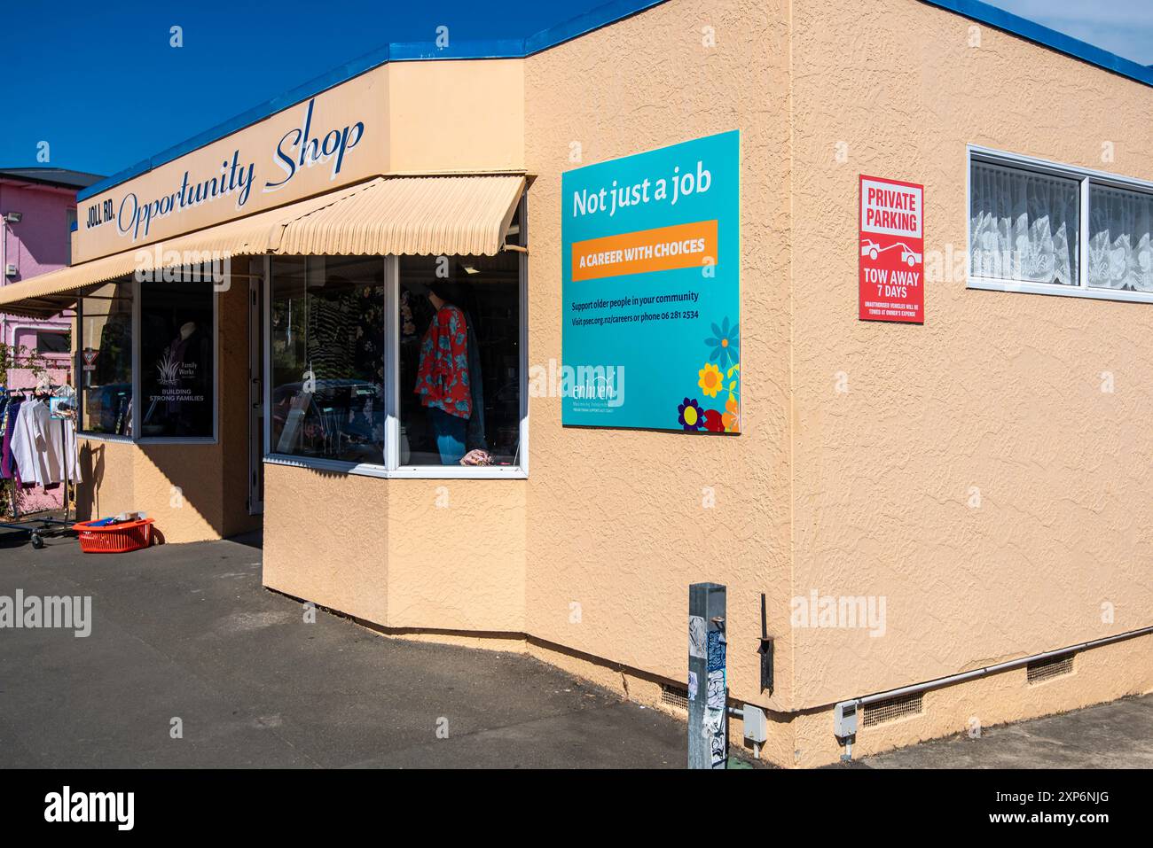 Un negozio di opportunità, un negozio di thrift o un negozio opp a Hastings, nuova Zelanda Foto Stock
