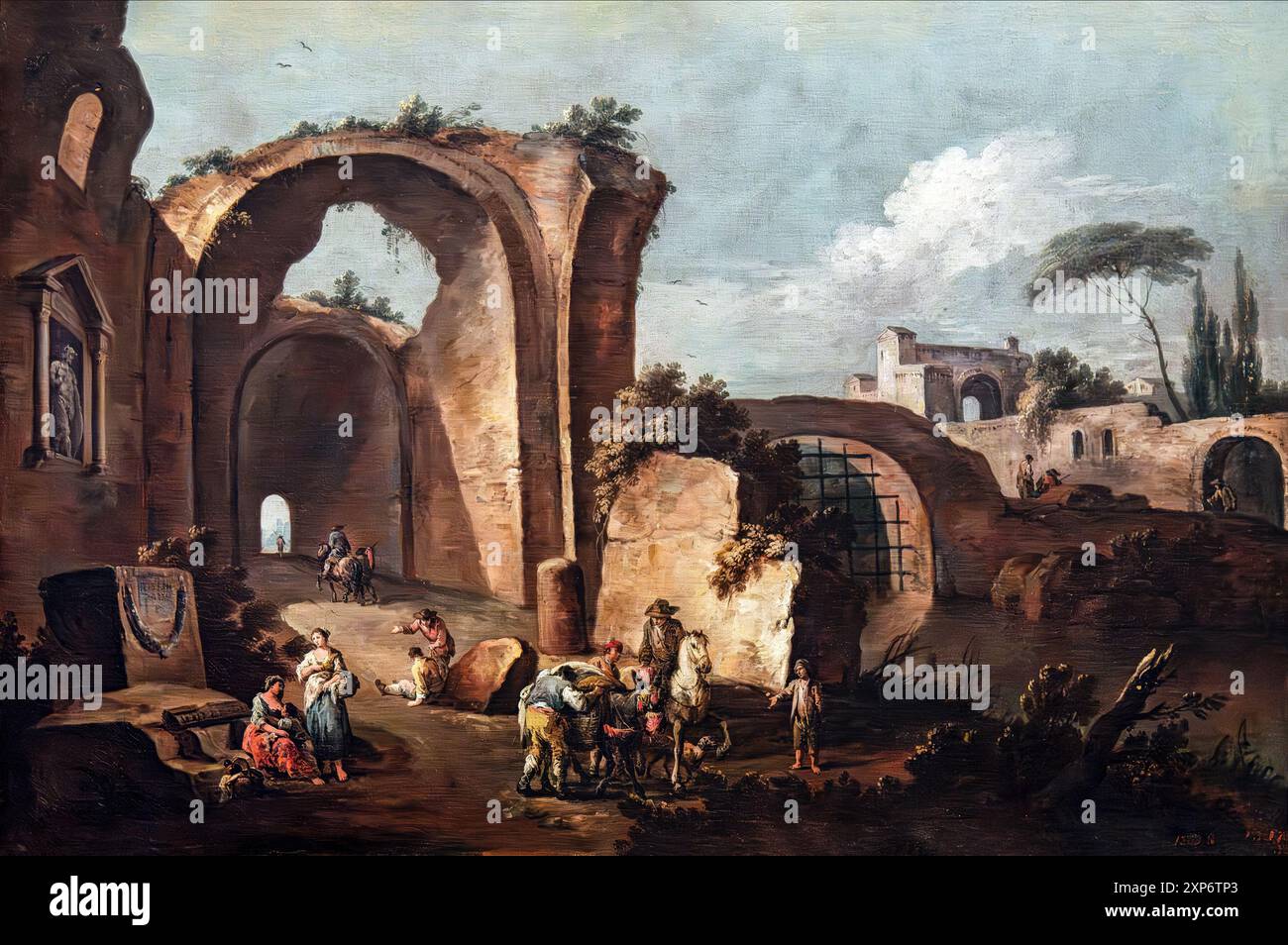 (Venezia) rovine del palazzo a volta di Giuseppe Zais - gallerie Accademia Foto Stock