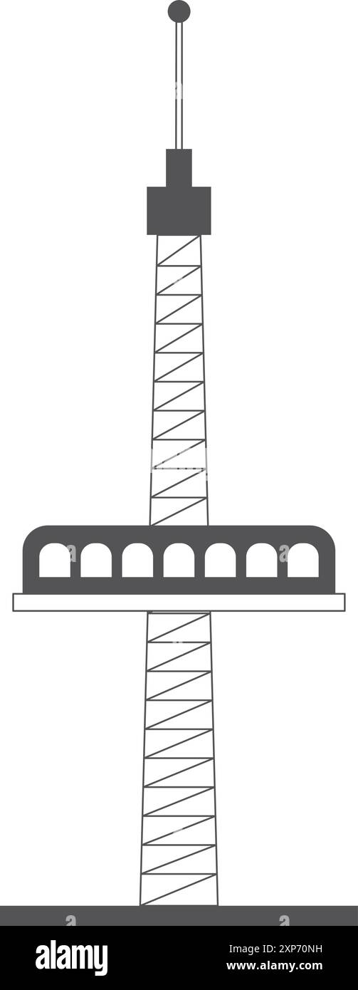 Icona nera Carnival Ride. Parco divertimenti Illustrazione Vettoriale