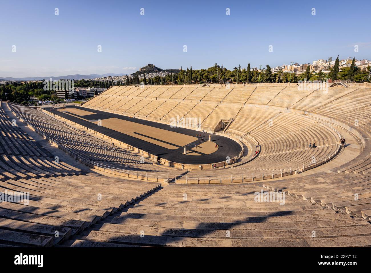 Atene, Grecia, 2 maggio 2024: Il famoso Stadio Olimpico Panateniese nel centro di Atene, Grecia Foto Stock
