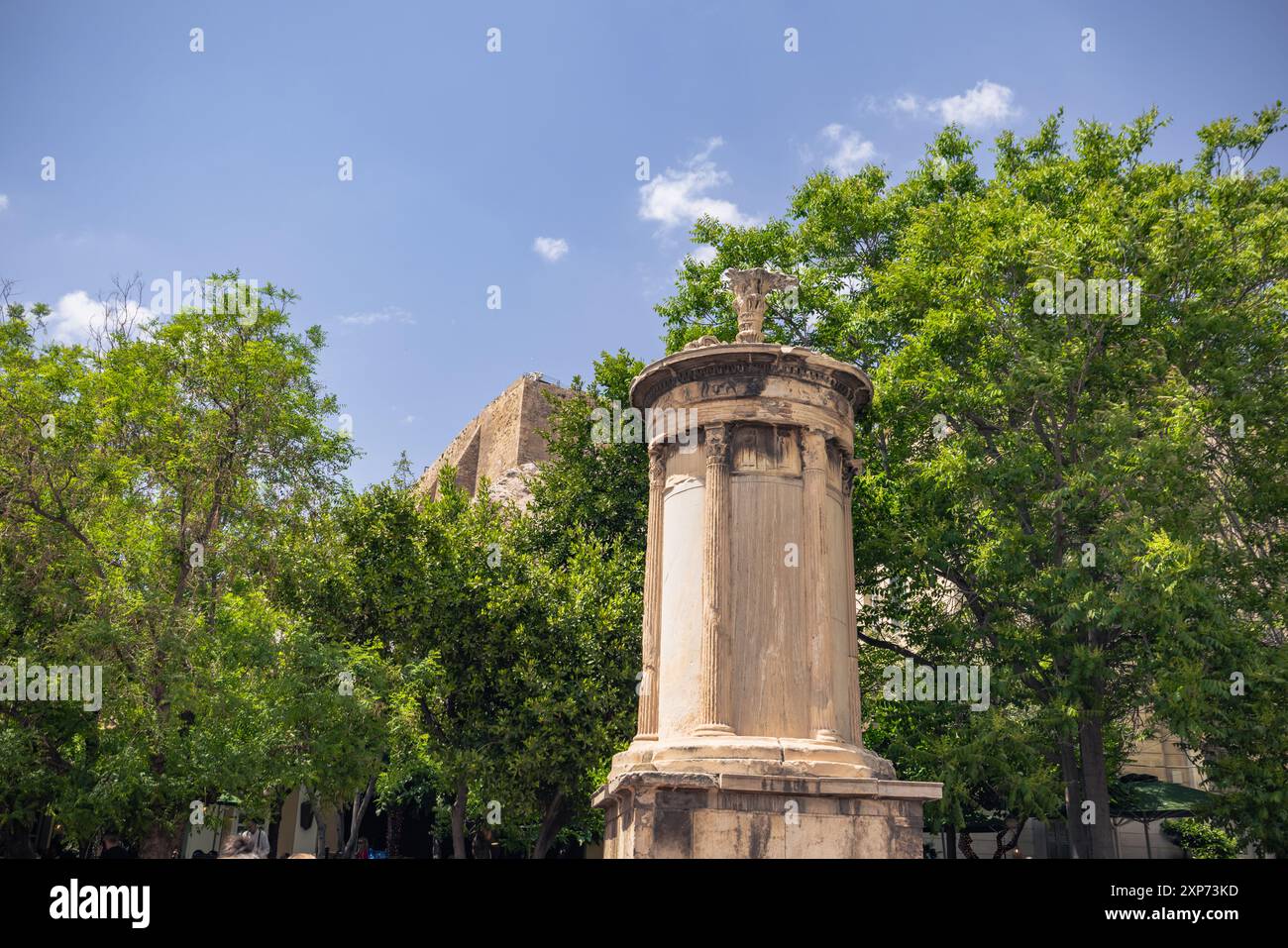 Atene, Grecia, 5 maggio 2024: Antiche rovine nel centro storico di Atene, Grecia Foto Stock