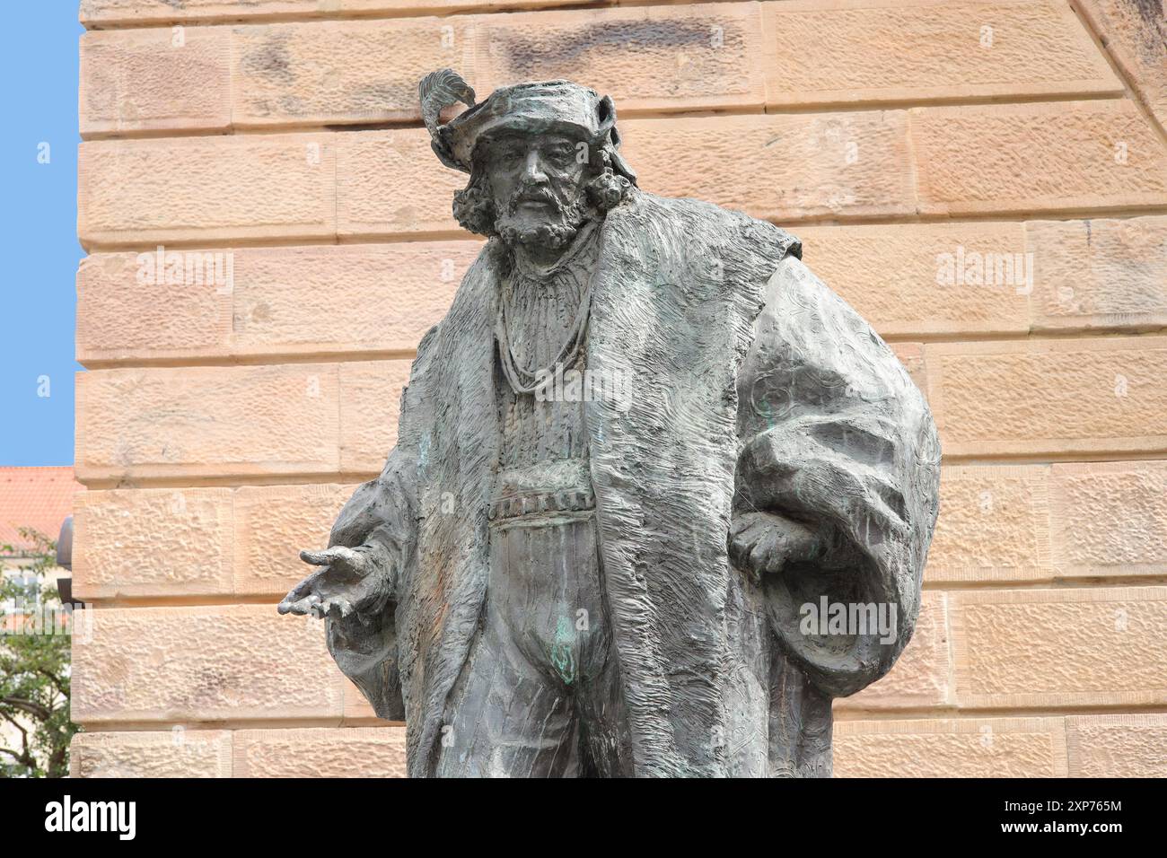 Monumento a Hans von Kulmbach, Kulmbach - alta Franconia, Germania Foto Stock