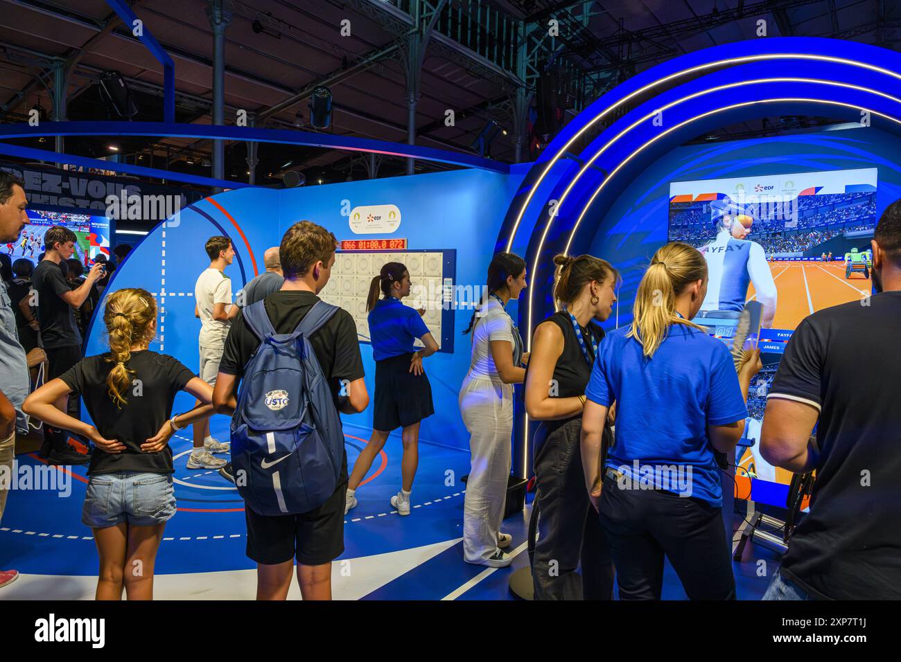 FRANCIA. PARIGI (75) (19° DISTRETTO) GIOCHI OLIMPICI DI PARIGI 2024. DURANTE LE OLIMPIADI, IL "CLUB FRANCE", SITUATO NELLA GRANDE HALLE DE LA VILLETTE, Foto Stock