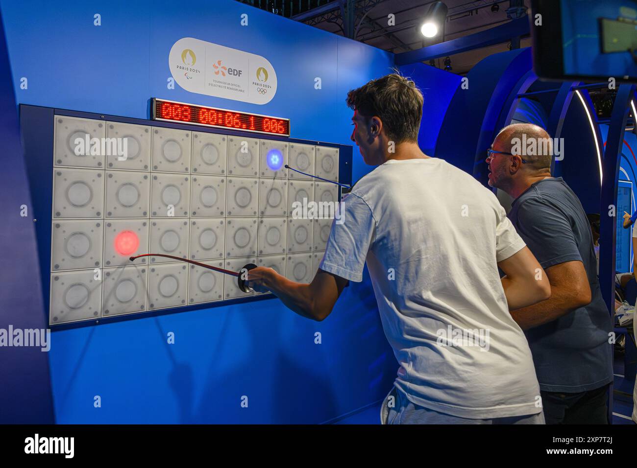 FRANCIA. PARIGI (75) (19° DISTRETTO) GIOCHI OLIMPICI DI PARIGI 2024. DURANTE LE OLIMPIADI, IL "CLUB FRANCE", SITUATO NELLA GRANDE HALLE DE LA VILLETTE, Foto Stock