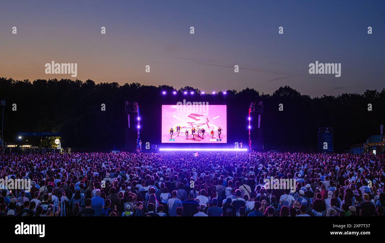 FRANCIA. PARIGI (75) (19° DISTRETTO) GIOCHI OLIMPICI DI PARIGI 2024. DURANTE LE OLIMPIADI, IL "CLUB FRANCE", SITUATO NELLA GRANDE HALLE DE LA VILLETTE, Foto Stock