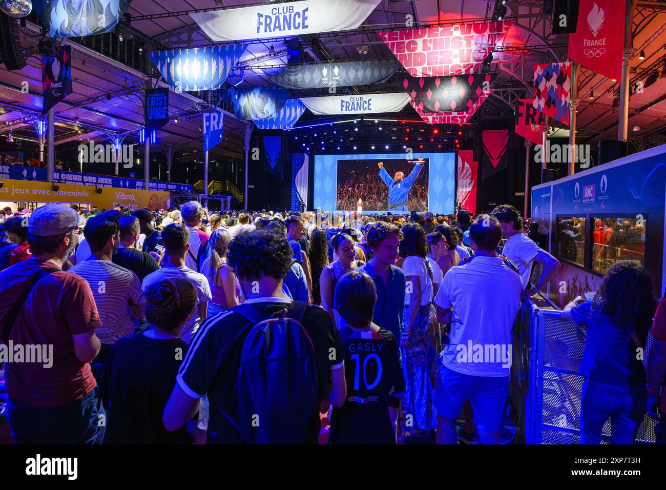 FRANCIA. PARIGI (75) (19° DISTRETTO) GIOCHI OLIMPICI DI PARIGI 2024. DURANTE LE OLIMPIADI, IL "CLUB FRANCE", SITUATO NELLA GRANDE HALLE DE LA VILLETTE, Foto Stock