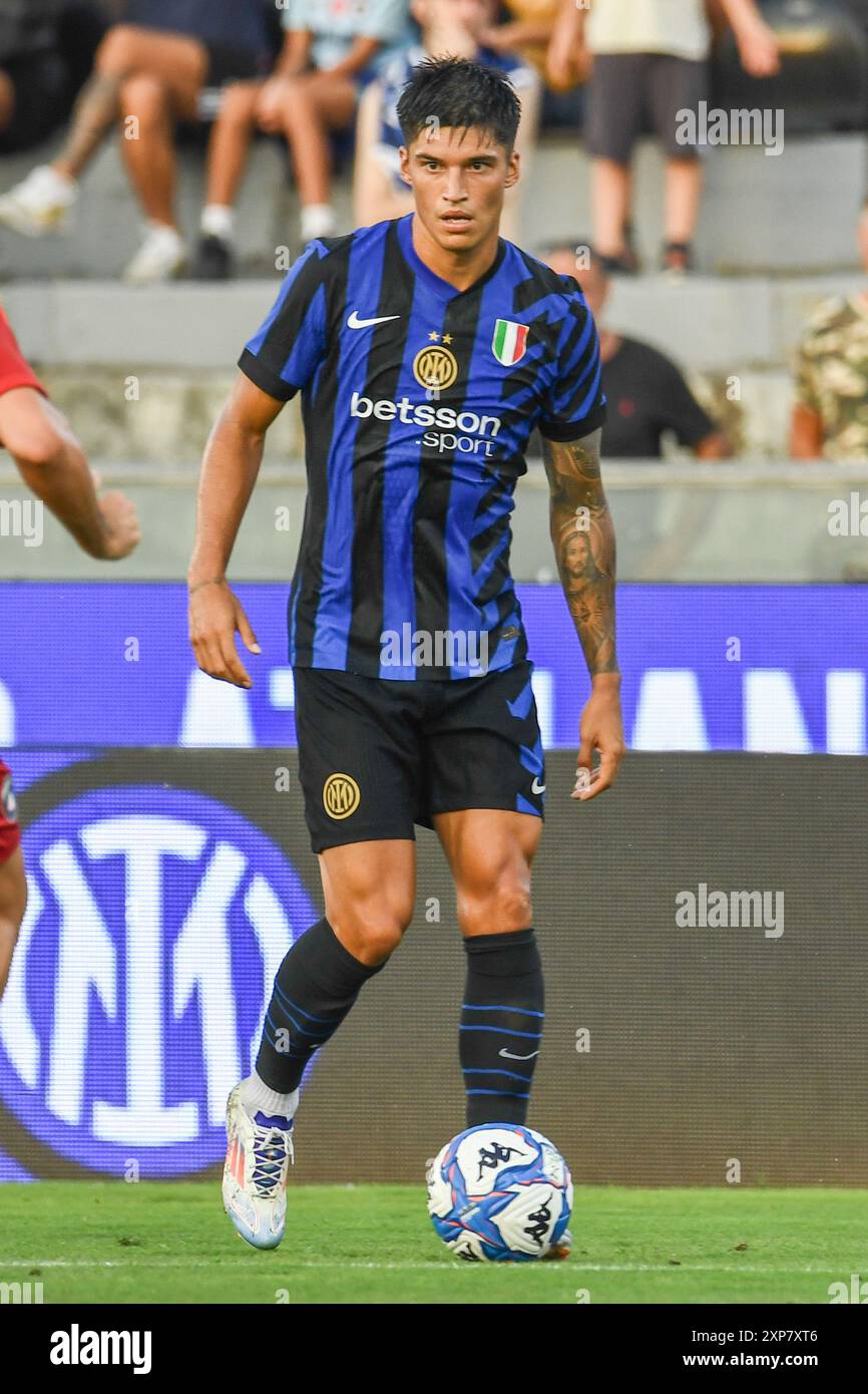 JOAQUIN CORREA (PISA) durante il Pisa SC vs Inter - FC Internazionale, partita amichevole di calcio a Pisa, Italia, 02 agosto 2024 Foto Stock
