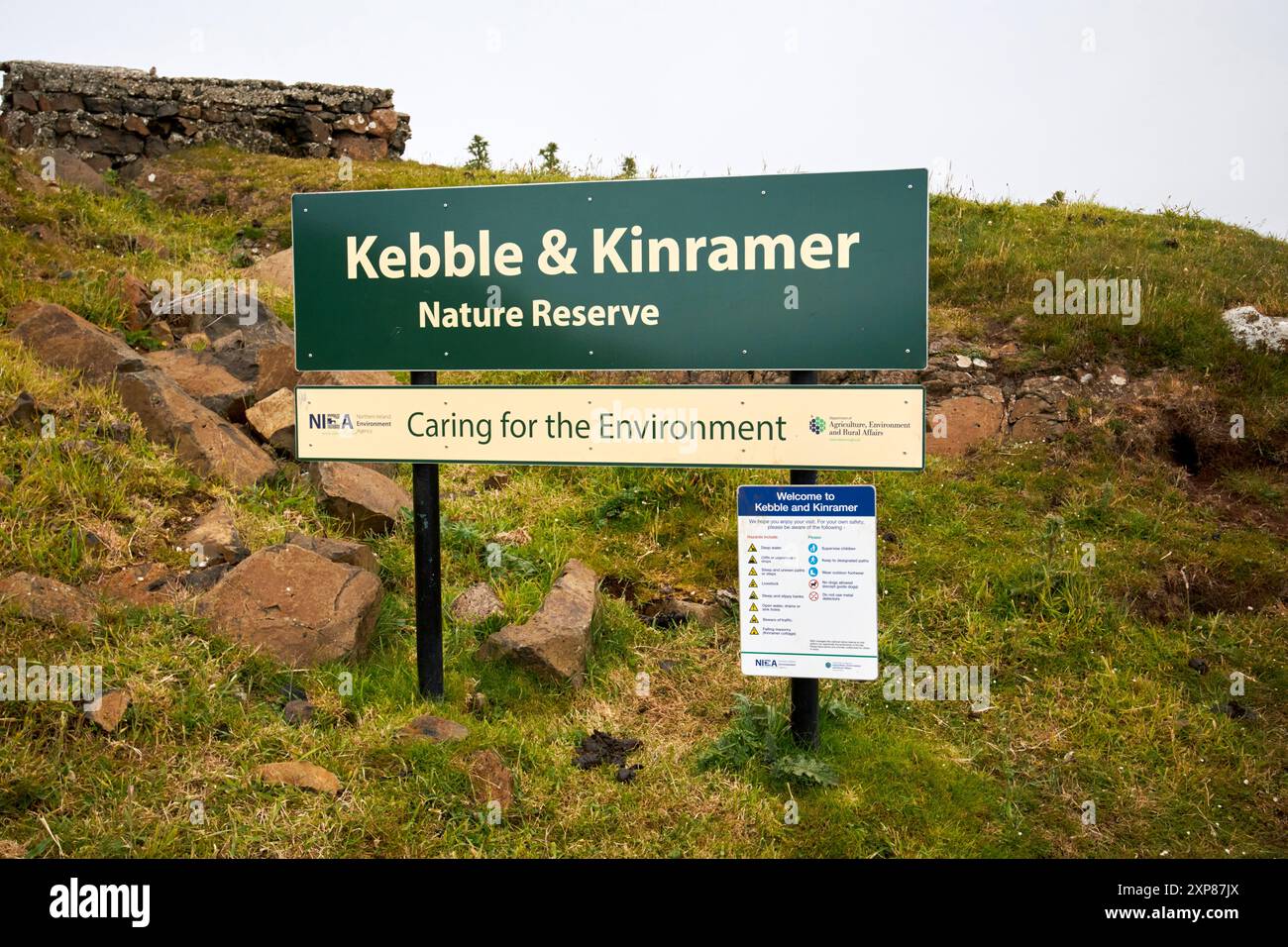 riserva naturale di kebble e kinramer rathlin island, contea di antrim, irlanda del nord, regno unito Foto Stock