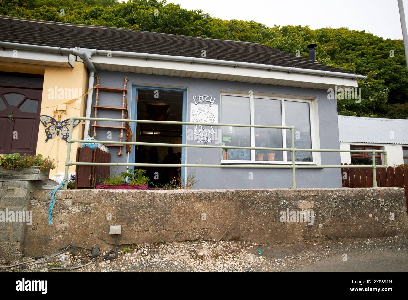 lazy bird cafe church bay rathlin island, county antrim, irlanda del nord, regno unito Foto Stock