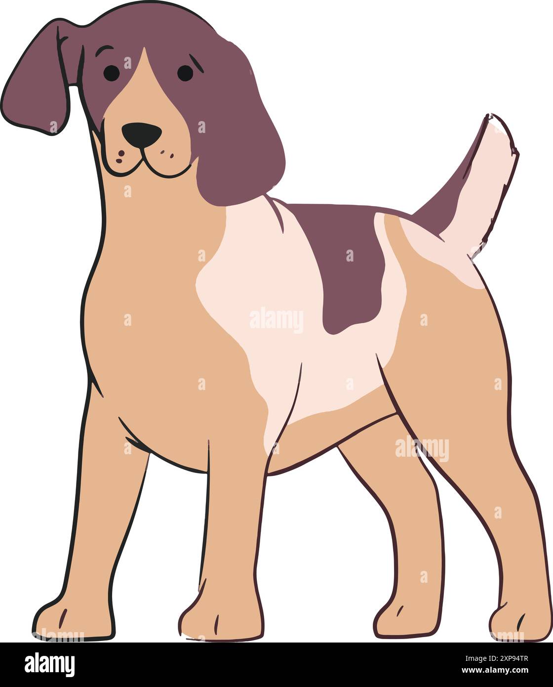 Illustrazione grafica del vettore cane. Illustrazione Vettoriale