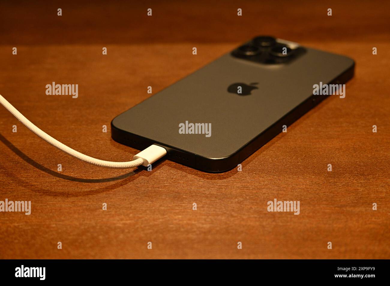 Cavo di ricarica pro max per iPhone 13 Foto Stock