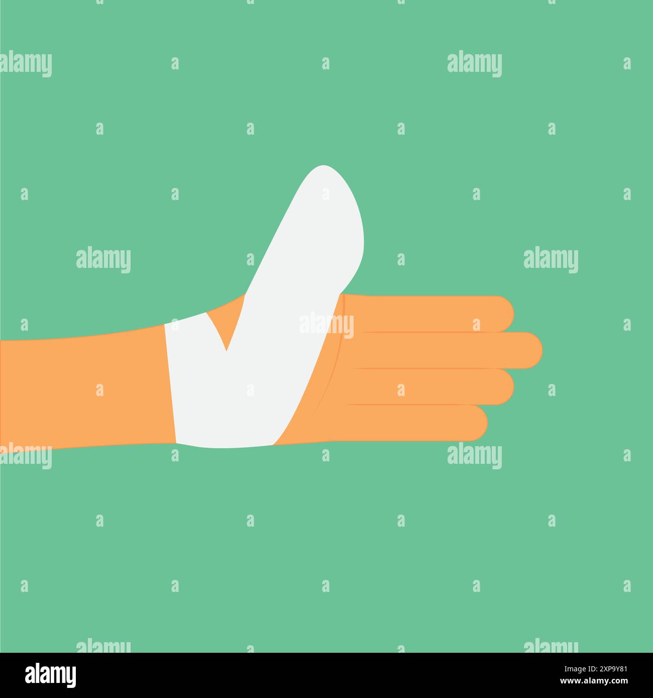 La figura del dito fasciato. Illustrazione Vettoriale