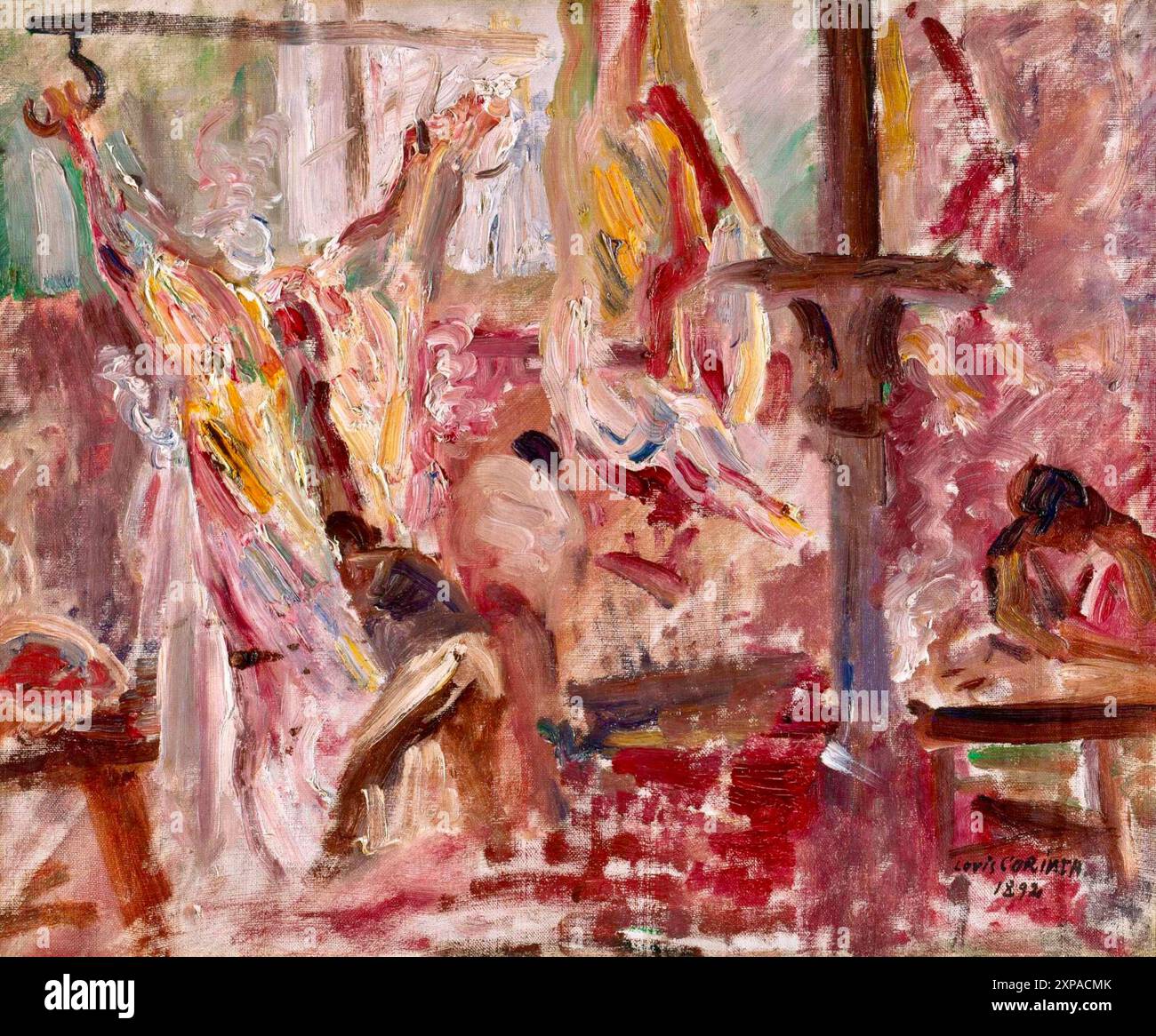 Lovis Corinth - Slaughter House - 1892 Foto Stock