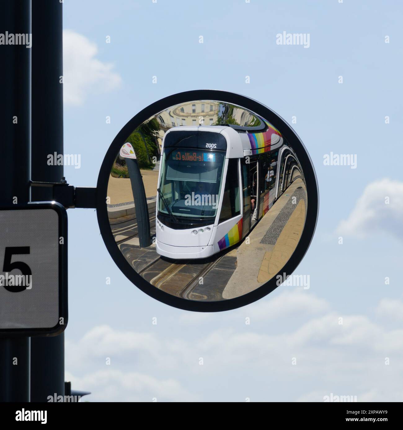 Frankreich, Angers, Straßenbahn Linie B, Brisepotiere // Francia, Angers, tram linea B, Brisepotiere Foto Stock