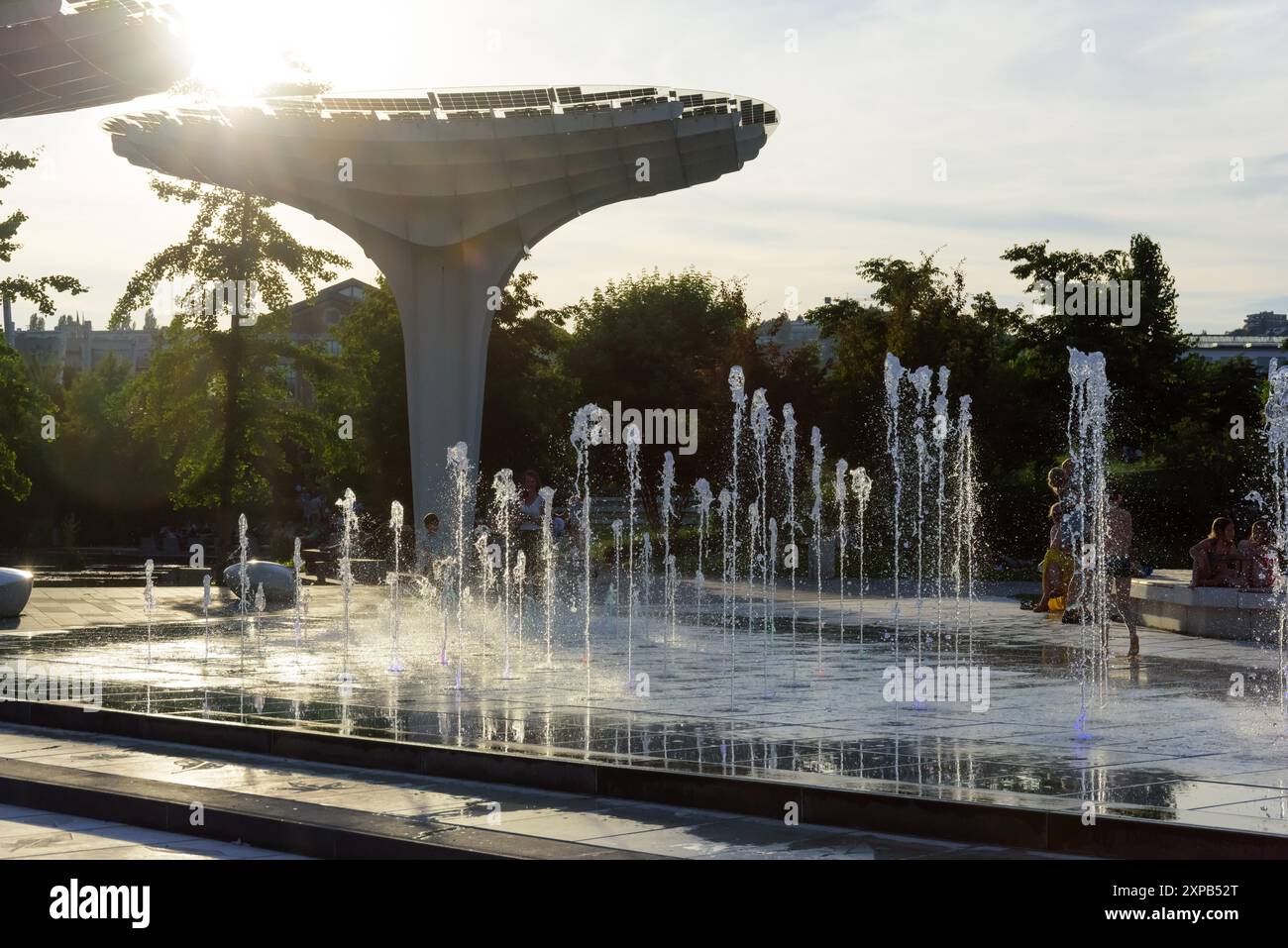 Budapest, Parco Széllkapu, Parco Millenáris // Budapest, Parco Széllkapu, Parco Millenáris Foto Stock