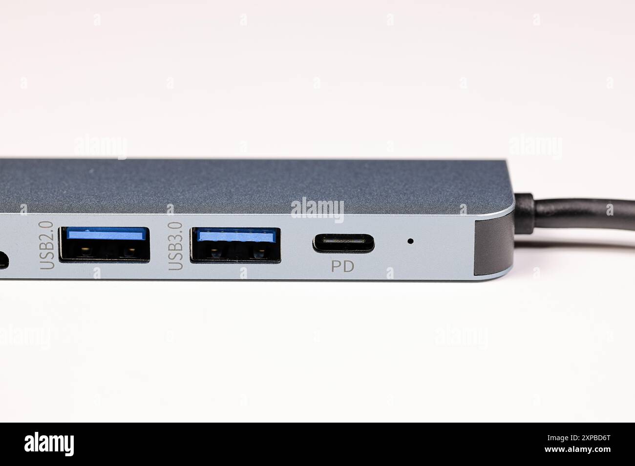 Prestazioni elevate USB3 tipo A e tipo C sulla docking station del nuovo modello di notebook premium. Foto Stock