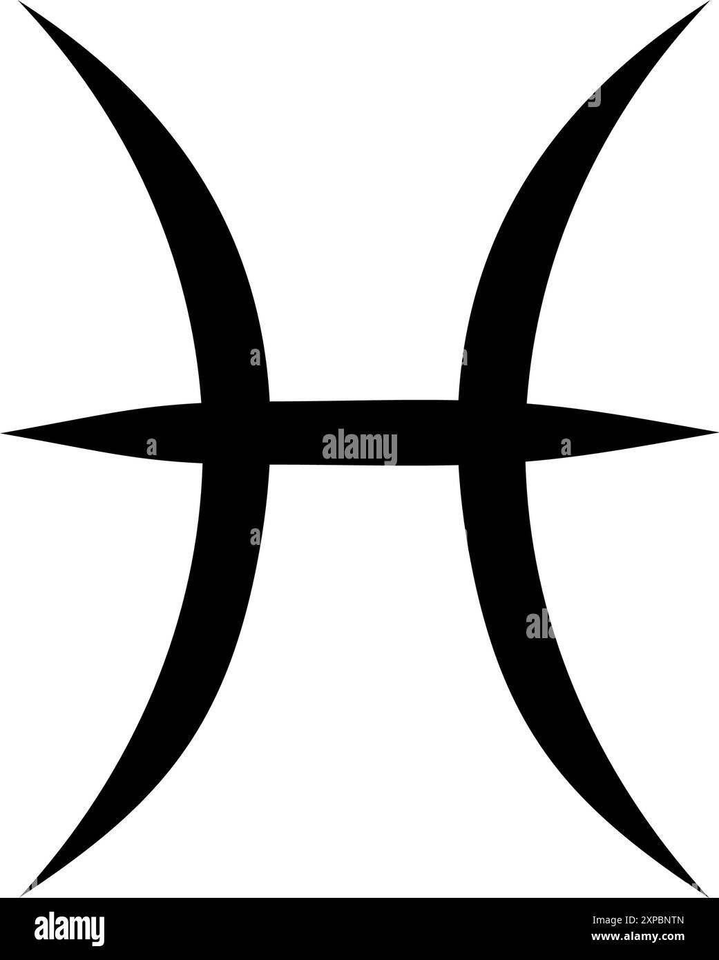 Icona grafica estetica segno zodiacale pesci Illustrazione Vettoriale