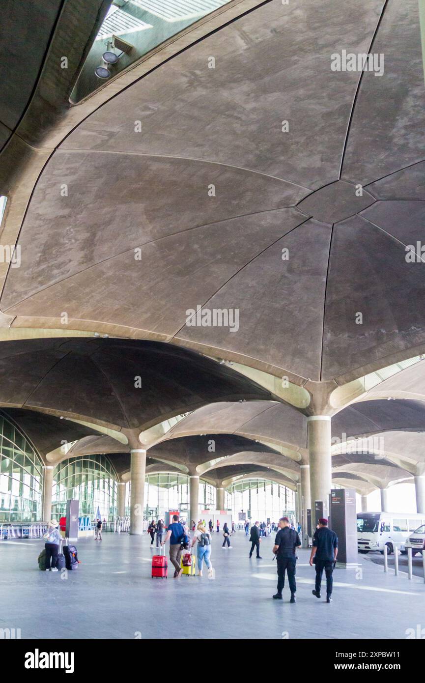 Aeroporto internazionale Queen Alia, terminal costruito da Norman Foster + Partners, 2013, Amman, Giordania Foto Stock