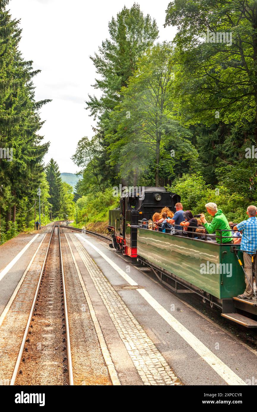 Fichtelberg Erzgebirge, treno a vapore, Germania Foto Stock