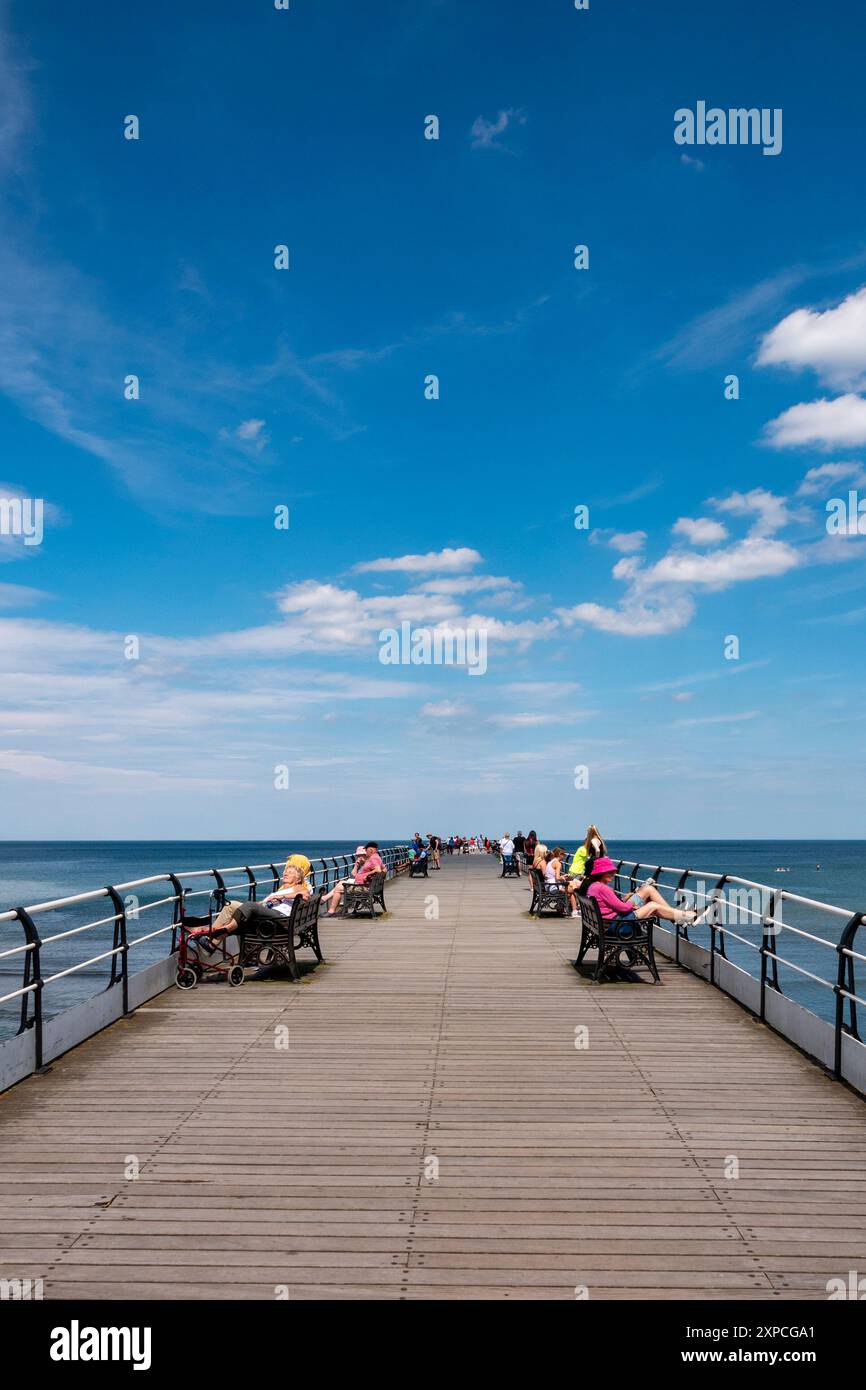 Saltburn-by-the-Sea, è una città costiera situata nella parrocchia civile di Saltburn, Marske e New Marske, nel Redcar e Cleveland, nel North Yorkshire, in Inghilterra Foto Stock