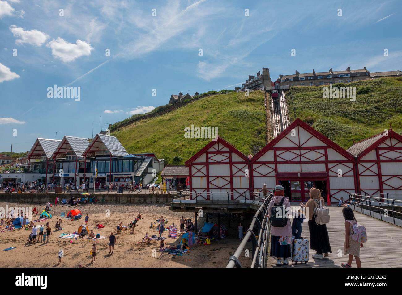 Saltburn-by-the-Sea, è una città costiera situata nella parrocchia civile di Saltburn, Marske e New Marske, nel Redcar e Cleveland, nel North Yorkshire, in Inghilterra Foto Stock