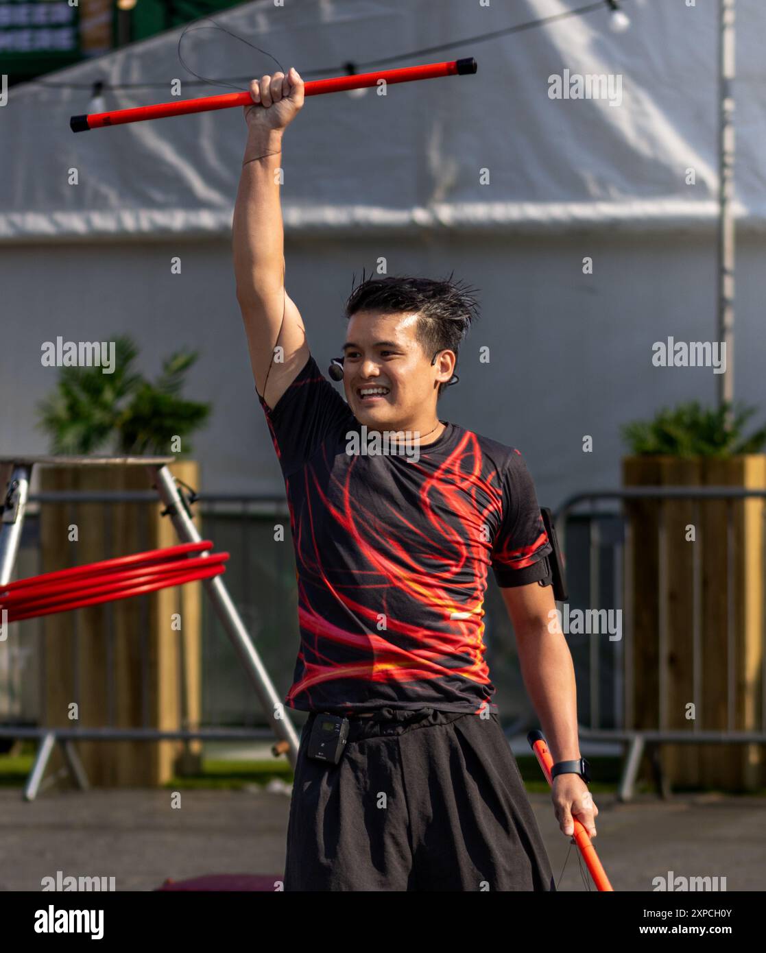 Artista di strada a Edimburgo, Scozia Foto Stock