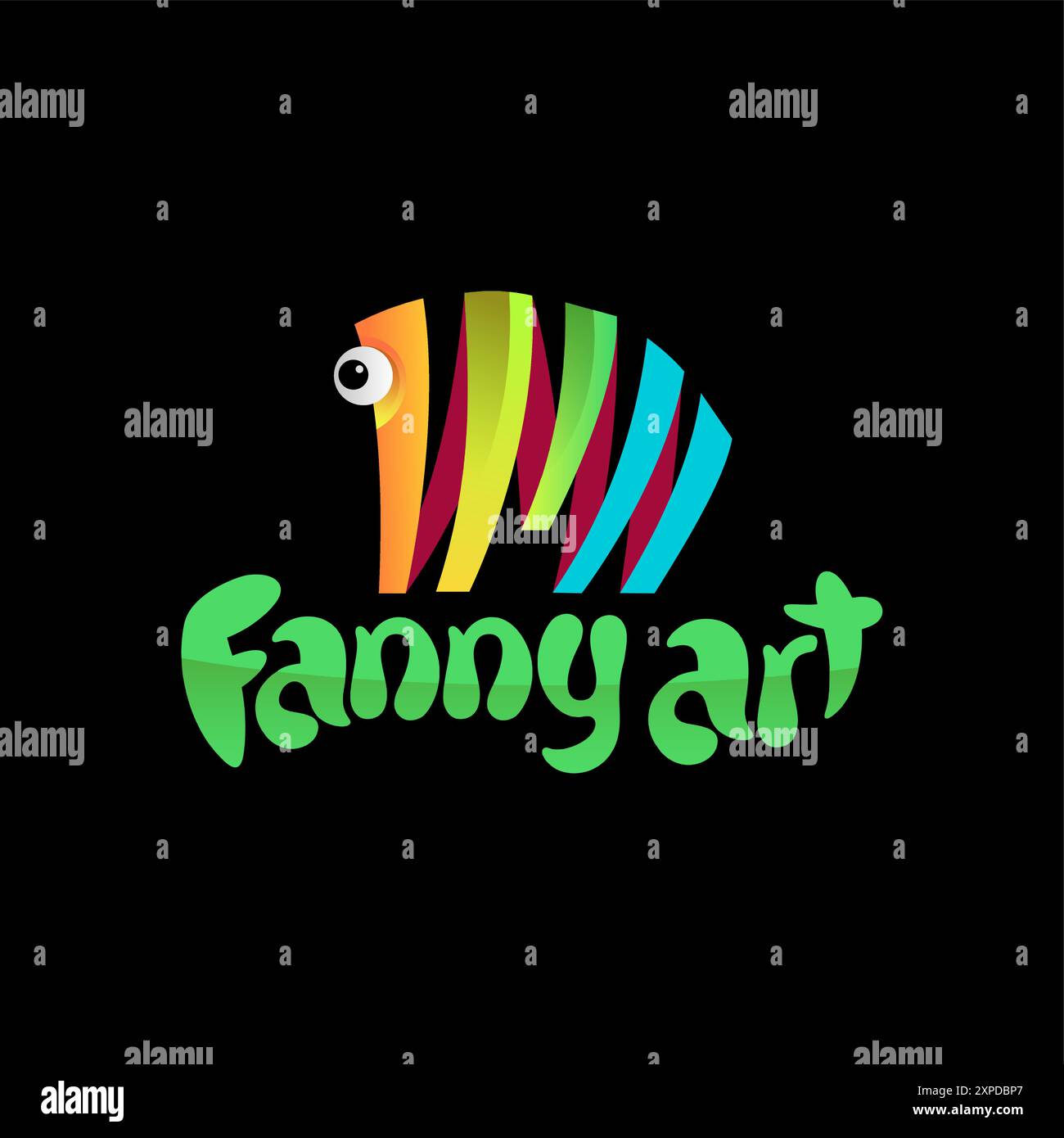 logo fanny art design color e font fanny Illustrazione Vettoriale