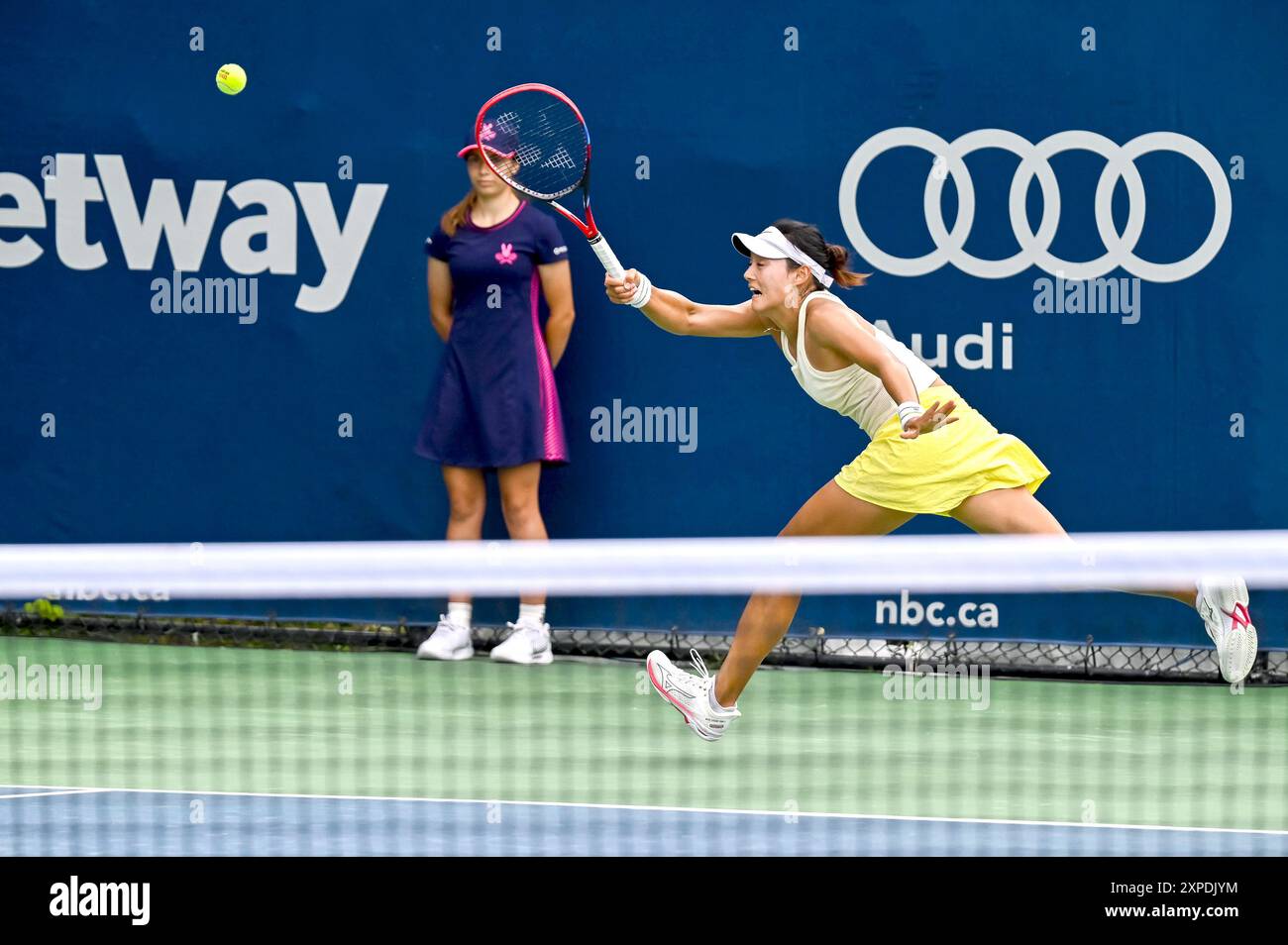 Toronto, Canada. 5 agosto 2024. Il tennista cinese Yafan Wang alla partita di qualificazione al WTA 1000 Toronto National Bank Open. Christopher Child/EXimages Credit: EXImages/Alamy Live News Foto Stock