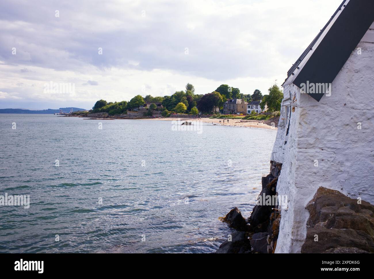 La piccola spiaggia di Abadour a Fife, Scozia Foto Stock