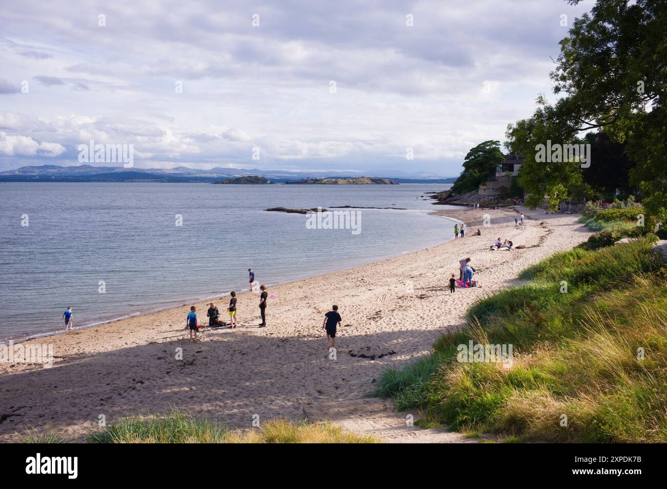 La piccola spiaggia di Abadour a Fife, Scozia Foto Stock