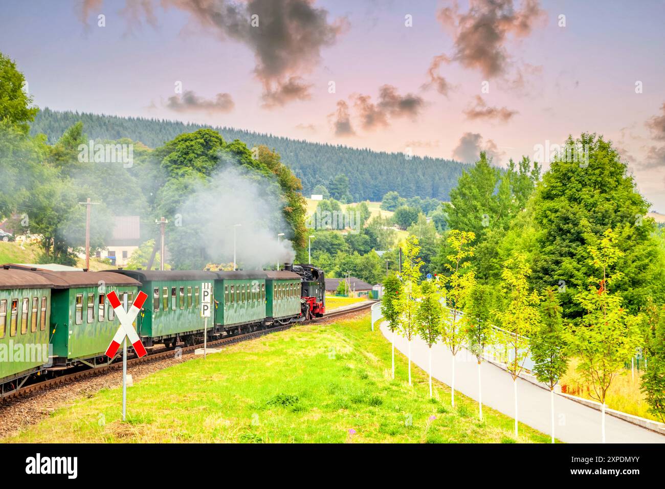 Loessnitzgrundbahn, Radebeul, Germania Foto Stock