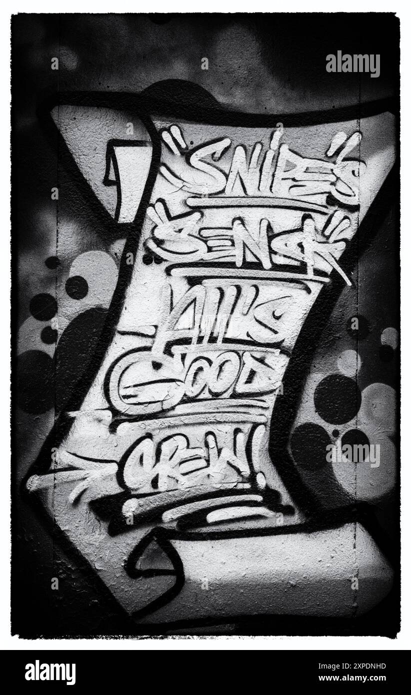 Le rovine di CFS Lac St. Denis, Québec, Canada e i suoi graffiti e danni strcutanei. Foto Stock